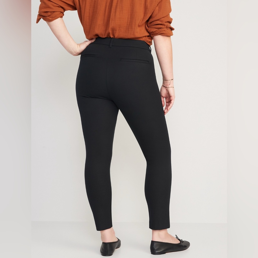 🆕 Old Navy Women's High-Waisted Pixie Skinny Ankle Pants 14Tall Black 30" Inseam - Picture 5 of 16